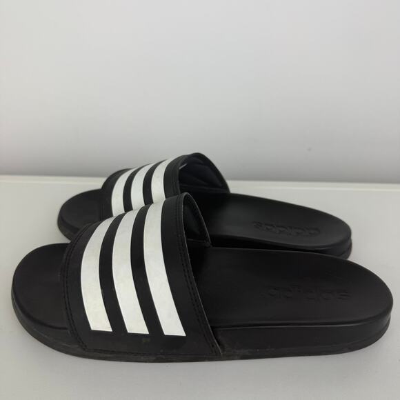 Adidas Unisex Adilette Comfort Casual Core Black/White Slide Sandals US 5M 7W - Picture 2 of 9